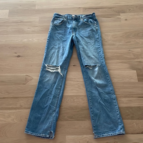 Y様 セール】ハイウエストSIDE BELT CUTデザインフレアデニムパンツ